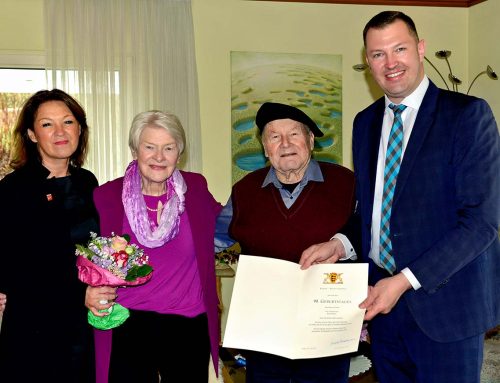 Strah­len­des „Geburts­tags­kind“: Gertrud Auer feier­te den 90. Geburtstag